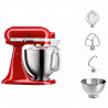 Mixer planetar Artisan Elegance KitchenAid 5KSM185PSEER, 300W, 4,8 l, Direct drive, 10 viteze, Rosu