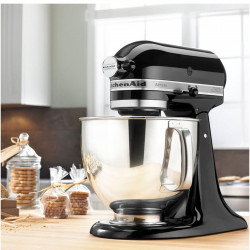 Mixer planetar Artisan Elegance KitchenAid 5KSM175PSEOB, 300 W, 4,8 l, Direct drive, 10 viteze, Onyx Black