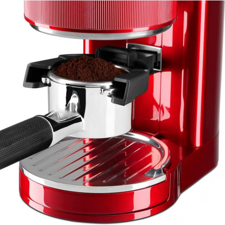 Rasnita de cafea electrica Artisan KitchenAid 5KCG8433ECA, 150W, 340 g, 70 trepte de macinare, Oprire automata, Apple Candy Red