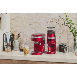 Rasnita de cafea electrica Artisan KitchenAid 5KCG8433ECA, 150W, 340 g, 70 trepte de macinare, Oprire automata, Apple Candy Red