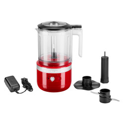 Tocator fara fir KitchenAid, 12 V, 1,18 L, 2 viteze + Pulse, fara BPA, Rosu Imperial