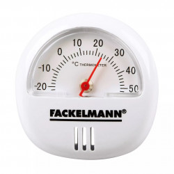 Termometru cu magnet Fackelmann 16375 Tecno, 6 cm, Alb