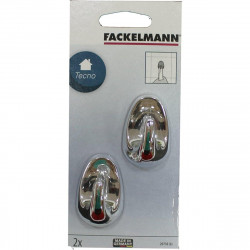 Set 2 carlige autocolante Fackelmann 20730 Tecno, 5 cm, Crom