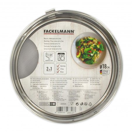 Sita pentru faina Fackelmann 28313, Extrafina, 18 x 5 cm, Argintiu
