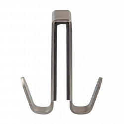 Agatatoare cu doua carlige pentru cabina de dus Fackelmann 61238, Otel inoxidabil, Inox