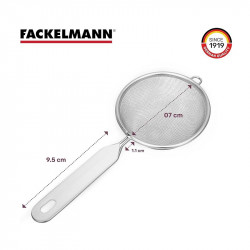 Strecuratoare Fackelmann 42331, 7 cm, Otel inoxidabil, Gaura pentru agatat, Argintiu