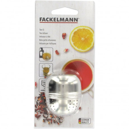 Infuzor ceai Fackelmann 49128, 5,6 cm, Otel inoxidabil, Argintiu