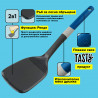 Spatula cu razatoare Tasty 678061, Maner din cauciuc, 34 cm, Plastic, Albastru