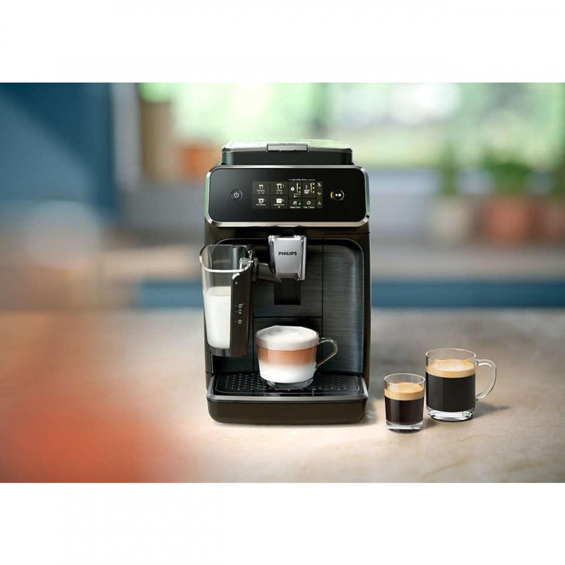 Aparat de cafea Philips EP2334/10, 1500W, Complet automat 1.8L, 15 bar, LatteGO, AquaClean, 12 grade de macinare, Negru/inoxl