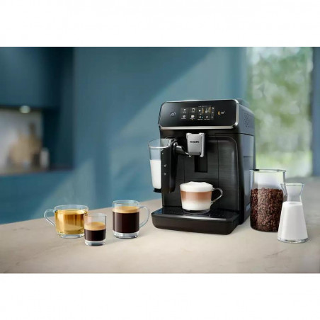 Aparat de cafea Philips EP2334/10, 1500W, Complet automat 1.8L, 15 bar, LatteGO, AquaClean, 12 grade de macinare, Negru/inoxl