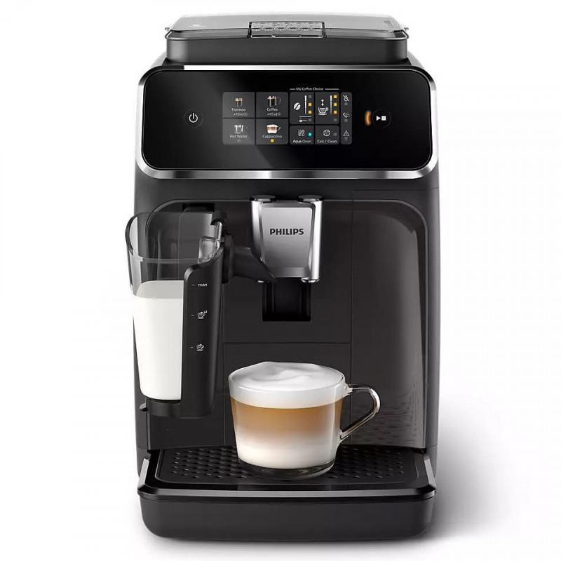 Aparat de cafea Philips EP2334/10, 1500W, Complet automat 1.8L, 15 bar, LatteGO, AquaClean, 12 grade de macinare, Negru/inoxl