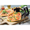 Accesoriu Pizza XXL pentru friteuza Philips HD9953/00, Pizza de pana la 26 cm in 8 minute, Otel, Negru