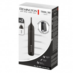 Trimmer Remington Trim & Fit NE8000, Nas, Urechi, Sprancene, 5 accesorii, Compact, Negru