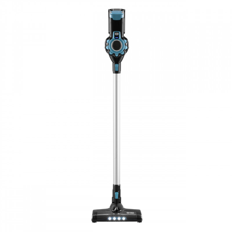 Aspirator fara fir 2 in 1 First Austria FA-5541-4-BL, 500 ml, 22.V, 2200mAh, Statie de incarcare, Negru/Albastru