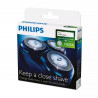 Capete de rezerva pentru aparat de ras Philips HQ56/50, 3 buc., CloseCut, Inox