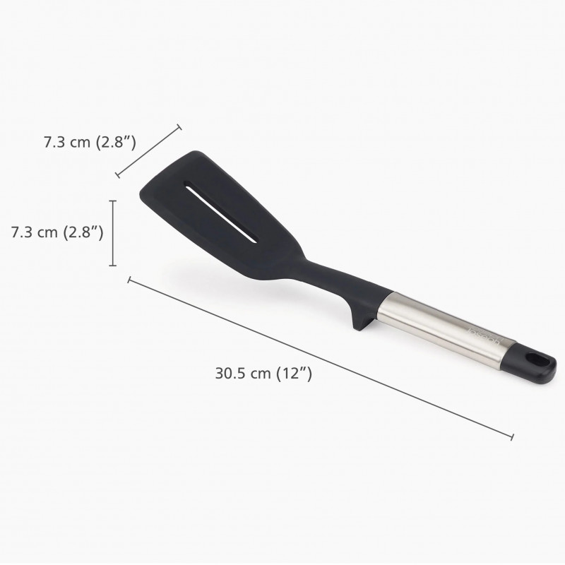 Spatula Joseph Joseph Elevate 10570, Rezistenta la temperaturi de pana la 210C, Fara BPA, Negru/otel inoxidabil