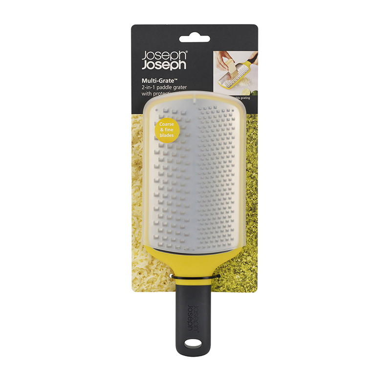 Răzătoare Joseph Joseph GripGrater 20139, 26,5x1,8x7,8 cm, oțel inoxidabil, vârf anti-alunecare, fără BPA, galben/negru