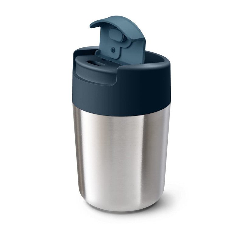 Thermos Joseph Joseph Sipp 81125, Capac de etansare, 0,340 L, Fara BPA, Otel inoxidabil, Albastru/inox