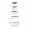 Set 5 cutii Joseph Nest 81105 cu capace, 5 dimensiuni, Fara BPA, Albastru