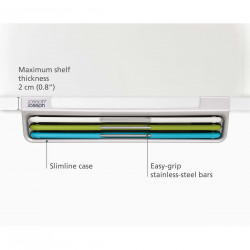 Set 3 tocatoare alimente Joseph Joseph Folio Slim 60199, Cu doua fete, Montare sub raft, multicolor