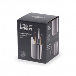 Suport periuta de dinti Joseph Joseph EasyStore Luxe 70580, detasabil, otel inoxidabil, gri/inox