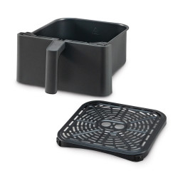 Friteuza cu aer cald Cosori Dual Blaze CAF-P681S, 1700 W, 6,4 L, 12 programe, 360 ThermoIQ, Rezistenta dubla, Negru