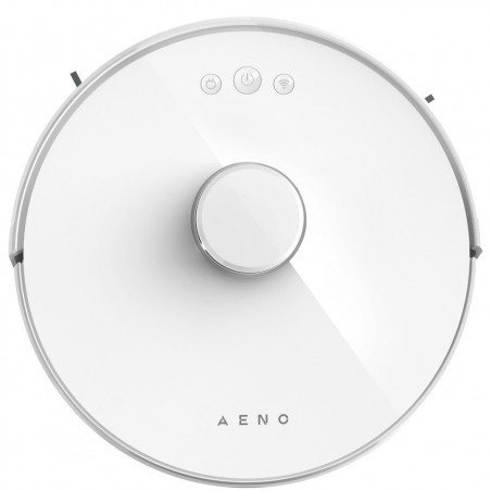 Aspirator robot Aeno RC2S ARC0002S, Smart, Wi-Fi, 3000 mAh, 2500Pa, 150 m2, Comenzi vocale, Curatare uscata si umeda, Mapare, Alb