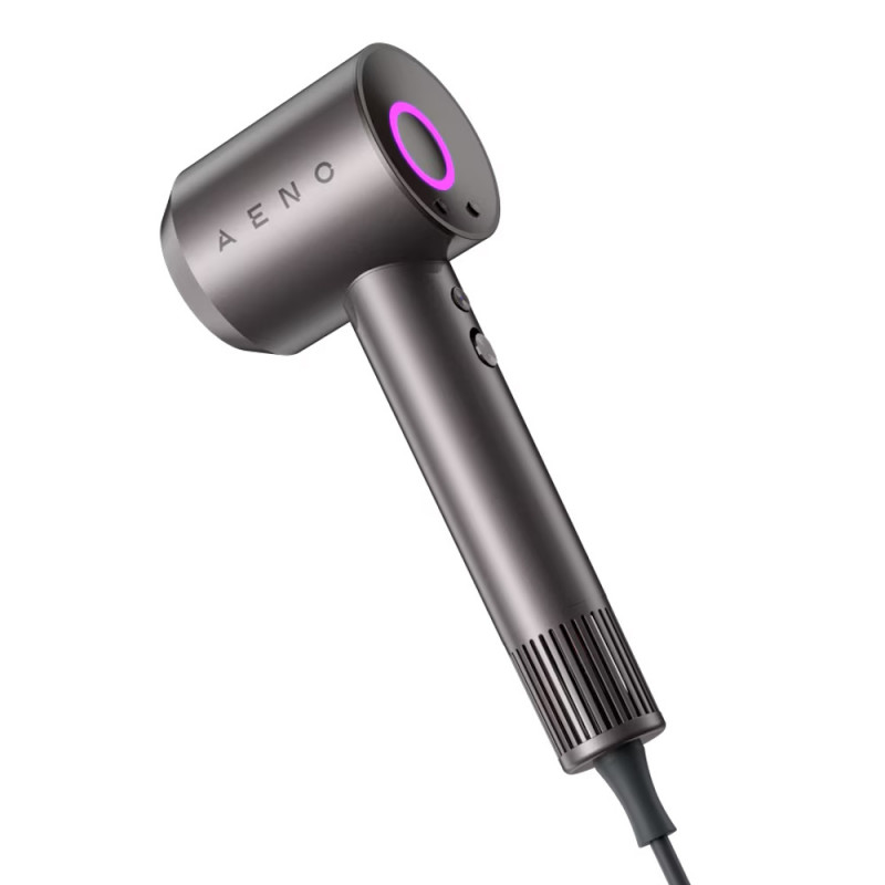 Uscător de păr AENO HD1 AHD0001, 1500W, ionizare, motor fără perii, senzor NTC, gri/negru