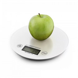 Cântar de bucătărie Esperanza EKS003KW, funcție TARE, afișaj LCD, 5 kg, alb