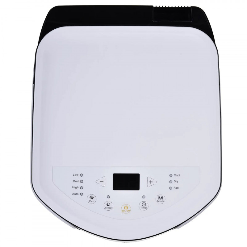 Aparat de aer condiționat mobil Sharp CVH9XR, 9000 BTU, 32 mp, 3 viteze, Mod de noapte, Telecomandă, Alb/negru,