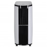 Aparat de aer condiționat mobil Sharp CVH9XR, 9000 BTU, 32 mp, 3 viteze, Mod de noapte, Telecomandă, Alb/negru,