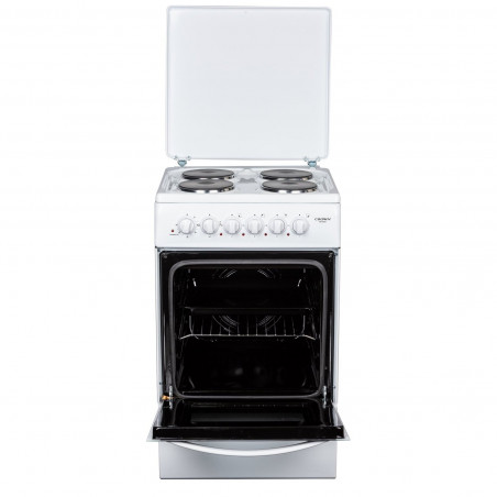 Aragaz Crown CR-50E50, 49L, 4 arzătoare, 3 programe, 300C, capac, alb