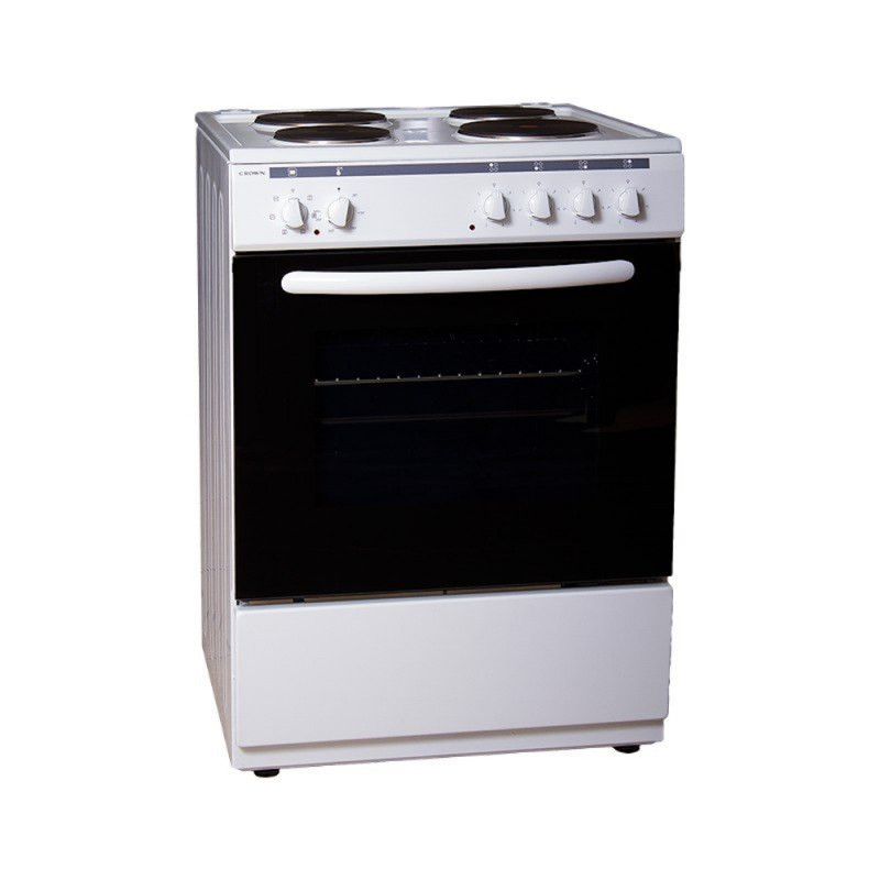 Aragaz Crown 6410A, 65L, 4 arzătoare, 6 programe, 300C, termostat, capac, alb