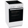 Aragaz electric vitroceramic Gorenje GEC5A61WG, 70 L, 10 functii, Placi ceramice, AquaClean, Silvermatte, Indicator de caldură reziduala, Alb