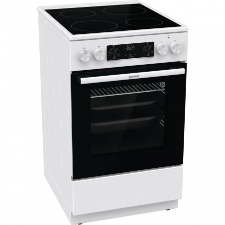 Aragaz Gorenje GEC5C42WG, 70L, 4 plite, 10 programe, 275C, display LED, Clasa A, Alb