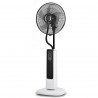 Ventilator de podea cu nebulizator de apa EFM-1341WR, 60 W, 2 L, 3 viteze, 3 moduri, Oscilatie, Temporizator, Telecomanda, Alb/Negru