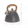 Ceainic cu fluier Klausberg KB 7297, 3 litri, Inductie, Otel inoxidabil, Gri