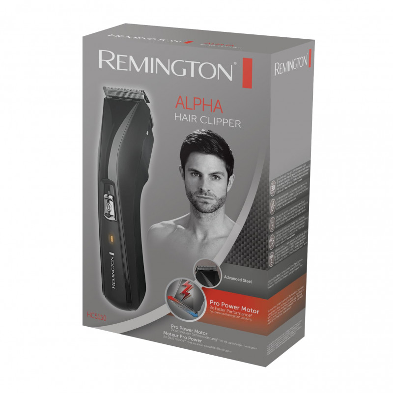 Masina de tuns Remington Alpha HC5150, Acumulator, 2 piepteni 1 - 42 mm, Negru
