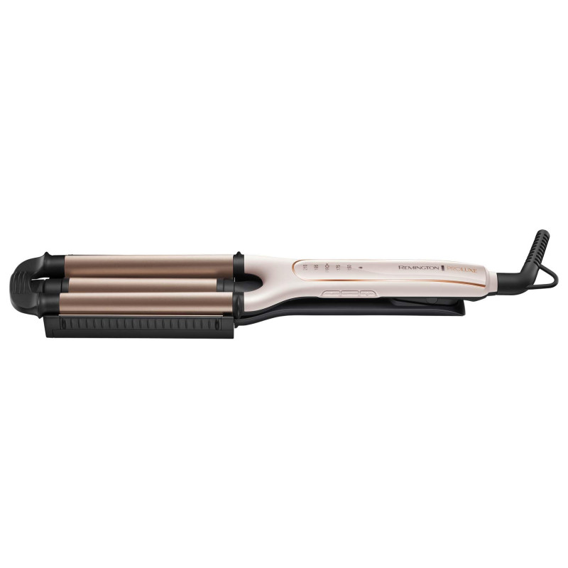 Ondulator pentru bucle retro Remington PROluxe CI91AW, Ajustabila, 4 stiluri, 150-210°C, Ceramica, Alb/Negru