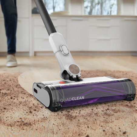 Aspirator vertical Shark IW1611EU, 240W, 0.4 L, 60 min autonomie, Detectare margini si murdarie, QuadClean, Antialergen, LED, Alb