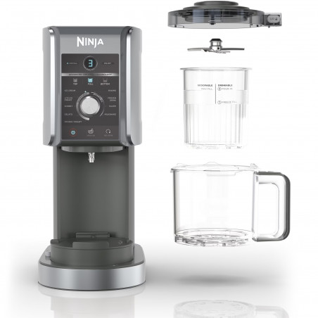 Aparat preparare inghetata Ninja Creami Deluxe NC501EU, 800W, 10 programe, Capacitate 709 ml, CREAMify, Negru