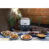 Cuptor electric pentru exterior Ninja Woodfire OO101EU, 2400W, 8 programe, Timer, Afisaj LED, Oprire automata, Rosu/Negru