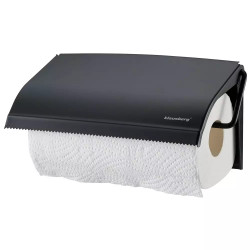 Suport pentru hartie de bucatarie Klausberg KB 7714, 13.5x25x2 cm, Otel inoxidabil, Negru