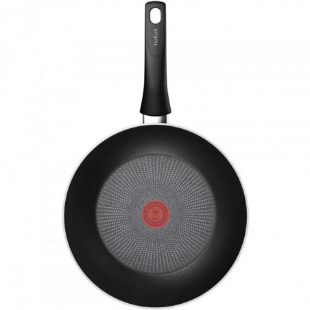 Tigaie wok Tefal C2921953 Force, 28 cm, Acoperire antiaderenta, Thermo-Signal, Thermo-Fusion, Inductie, Negru