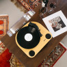 Gramofon cu difuzoare incorporate Lenco LS-40WD, Semi-automat, AUX, RCA, Sistem ceramic, Maro