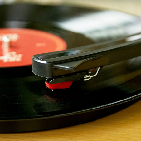 Gramofon cu difuzoare incorporate Lenco LS-40WD, Semi-automat, AUX, RCA, Sistem ceramic, Maro