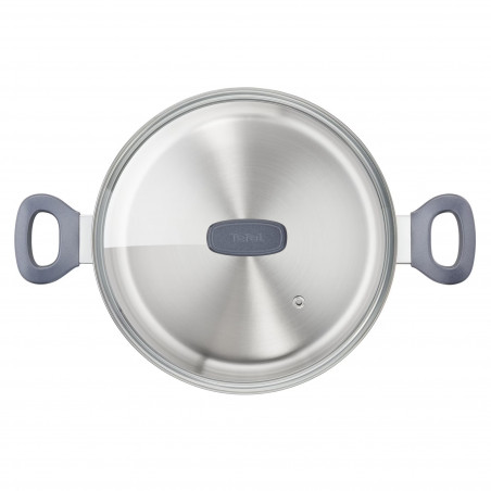 Oala Tefal G7124645 DAILY COOK, 24 cm, 4,5 l, termorezistent, inducție, fără PFOA, Inox