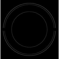 Plita vitroceramica incorporabila Hotpoint-Ariston HRD 5030 B, 2900W, 2 zone, 9 trepte, Electricа, Negru