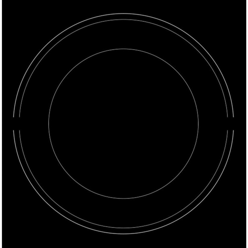 Plita vitroceramica incorporabila Hotpoint-Ariston HRD 5030 B, 2900W, 2 zone, 9 trepte, Electricа, Negru