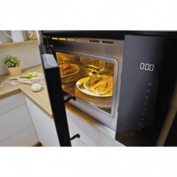 Cuptor cu microunde încorporat Gorenje BMI251SG3BG, 25 l, 1200 W, 5 niveluri, 15 programe, Grătar, Dezghețare, AquaClean, Negru
